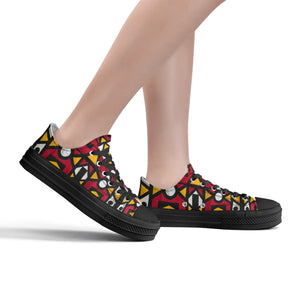 Zapatillas Tipo Converse Con Estampado Red-Black