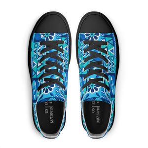 Zapatillas Tipo Converse Para Mujer Con Estampado Tribal Blue