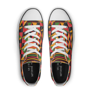 Zapatillas Tipo Converse Para Mujer Con Estampado Kente Tradicional