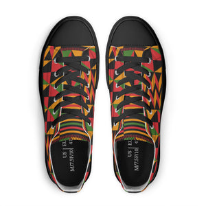 Zapatillas Tipo Converse Para Mujer Con Estampado Kente Tradicional