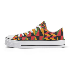 Zapatillas Tipo Converse Para Mujer Con Estampado Kente Tradicional