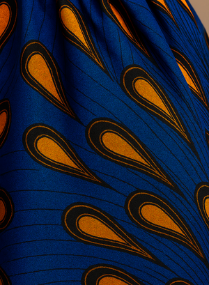 Vestido Azul Maxi Infinity Con Tirantes Cruzados