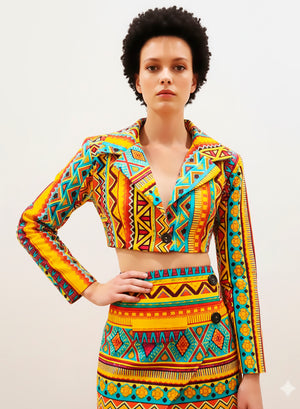 Conjunto de falda y y americana crop top Adja 2.