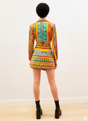 Conjunto de falda y y americana crop top Adja 2.