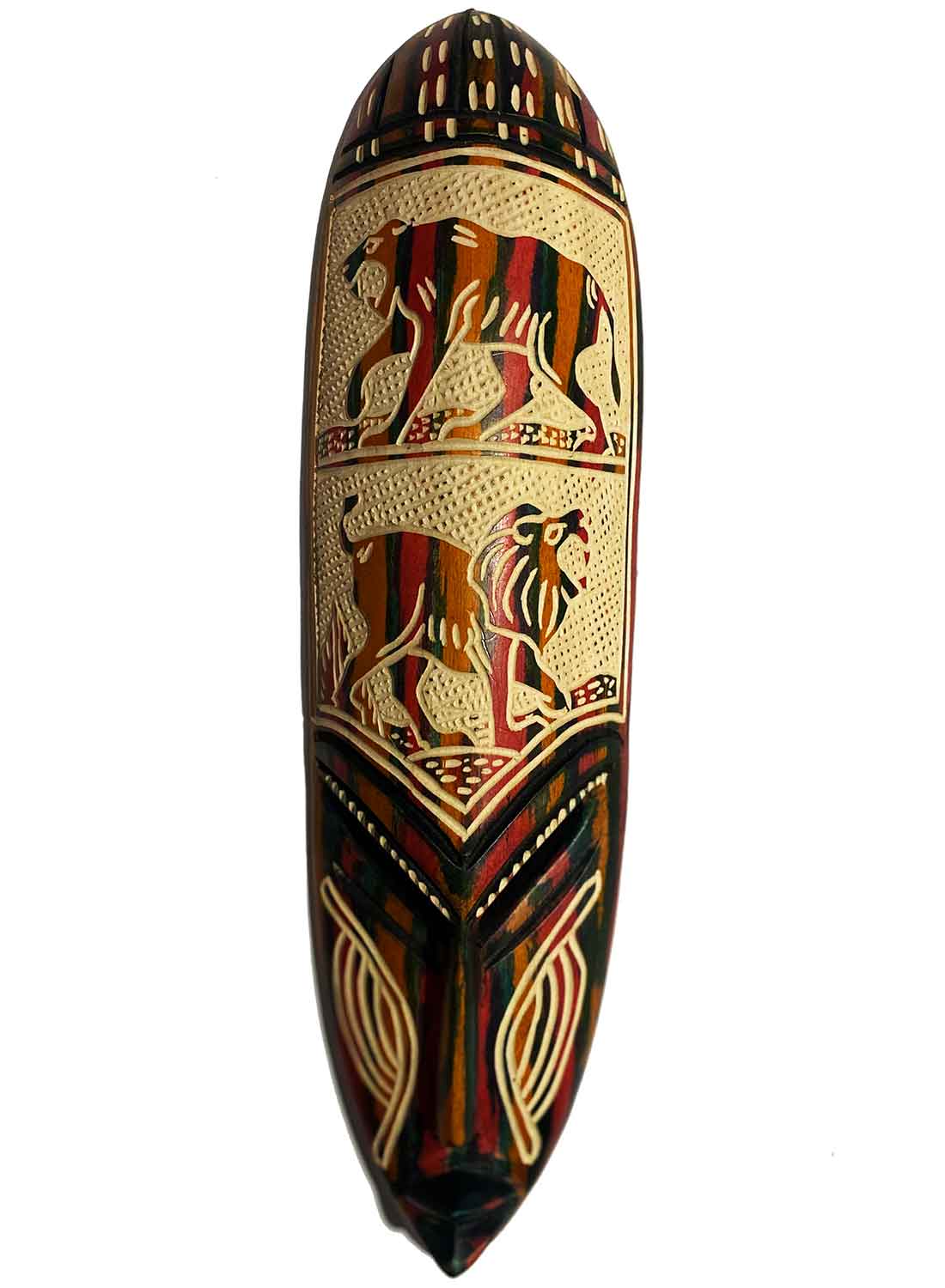 Máscara Africana Artesanal Única en Madera Tropical