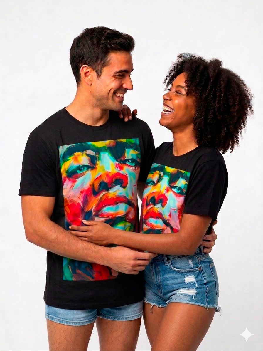 Camiseta Negra Unisex "Orgullo y Color" Exclusiva en SUESES
