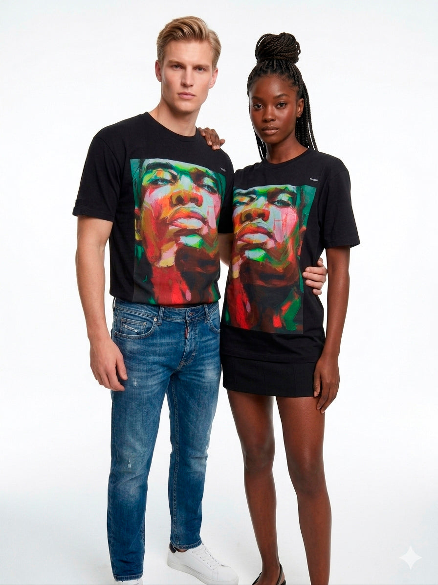 Camiseta Negra Unisex "Orgullo y Color" Exclusiva en SUESES
