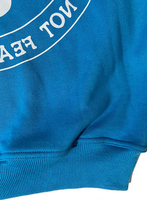 Sudadera de Algodón Azul Oceánico con Símbolo Gye Nyame