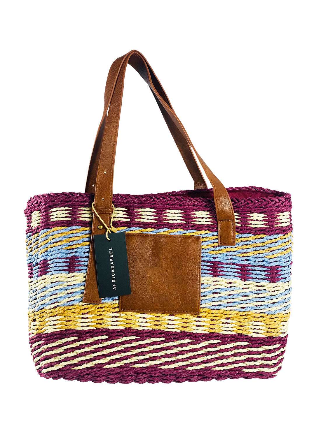 bolso de playa de rafia