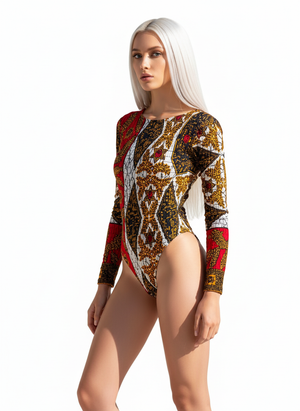 Body camiseta de tela elástica con estampado Harris.