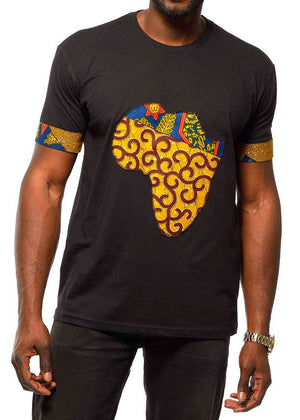 Camiseta Bayo para hombre africano en tela 100% africana. - 15 días / M / negro - 15 días / L / negro - 15 días / XL / negro - 15 días / XXL / negro